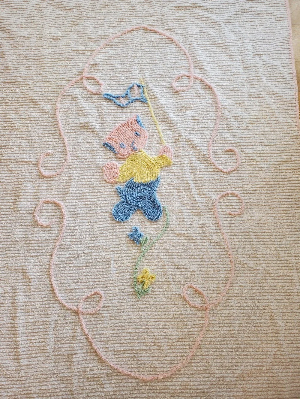 Vintage Chenile Baby Blanket